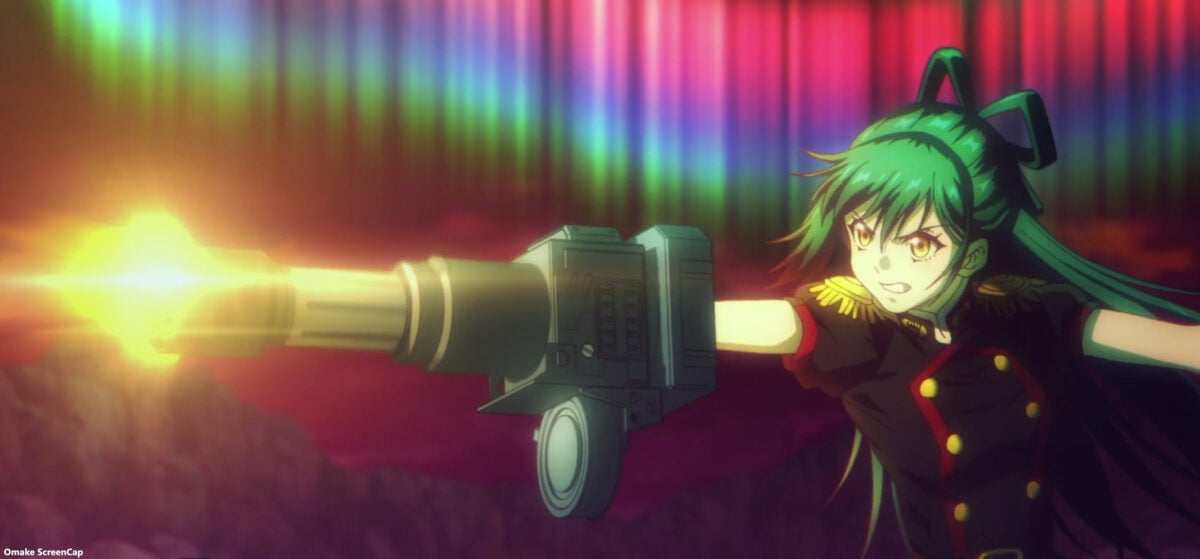 Chained Soldier Episode 1 Himari Shoots Gatling Gun
