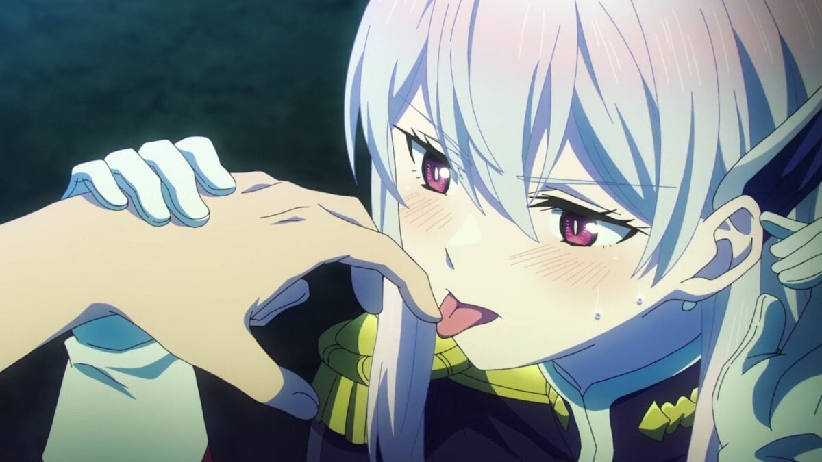 Chained Soldier Episode 10 Kyouka Licks Finger