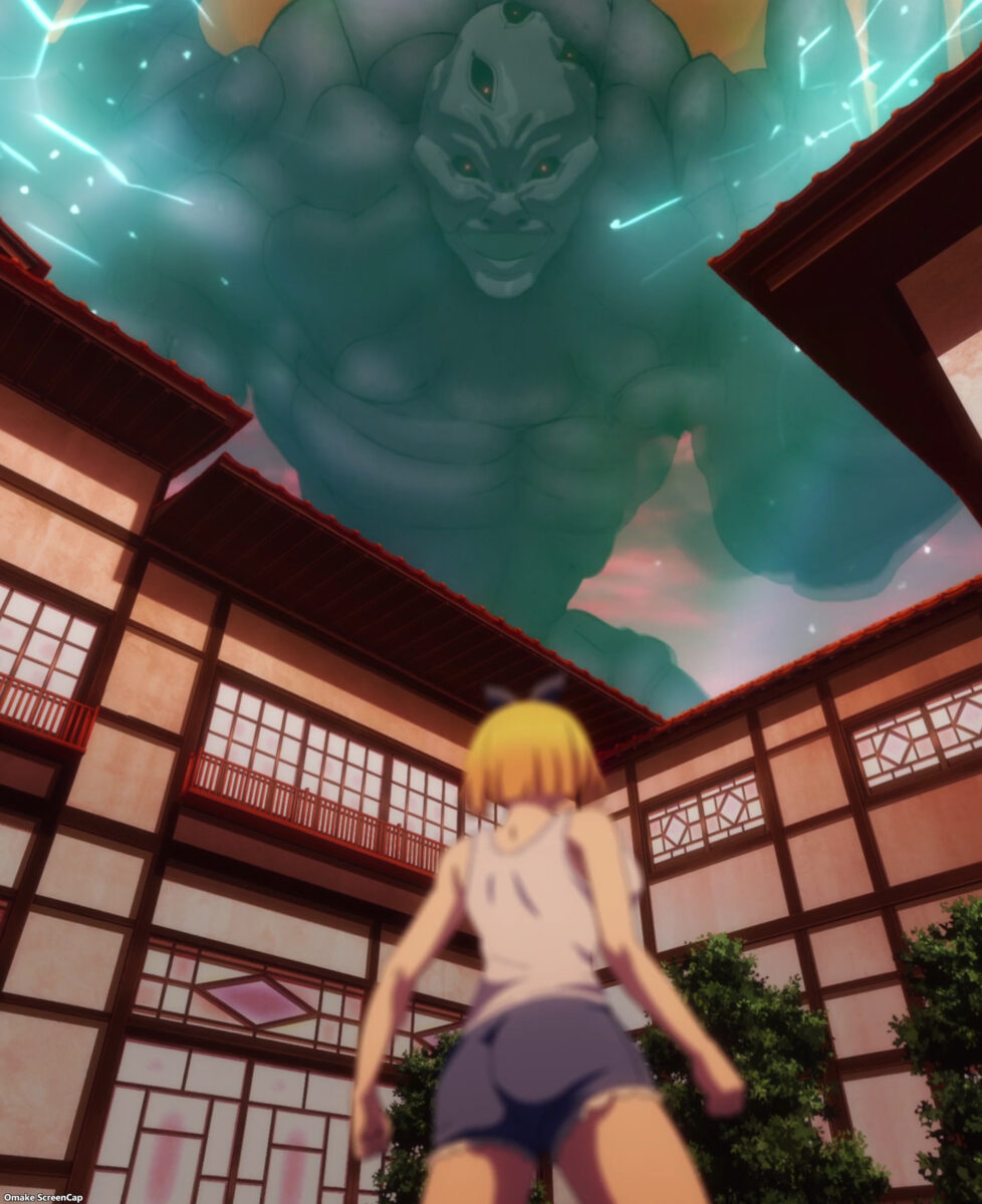 Chained Soldier Episode 2 Giant Shuuki Leans On Shield