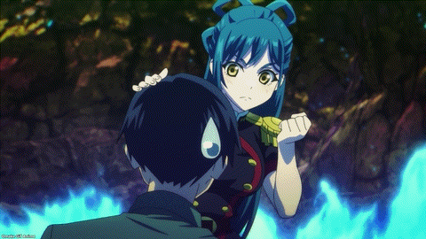 Chained Soldier Episode 4 Himari Pats Yuuki's Head