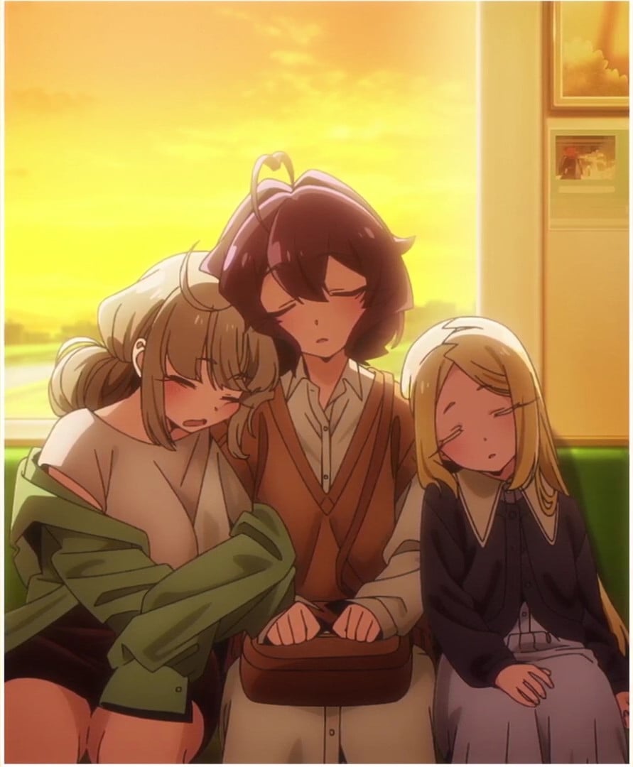 Gushing Over Magical Girls ED Girls Sleep On Train