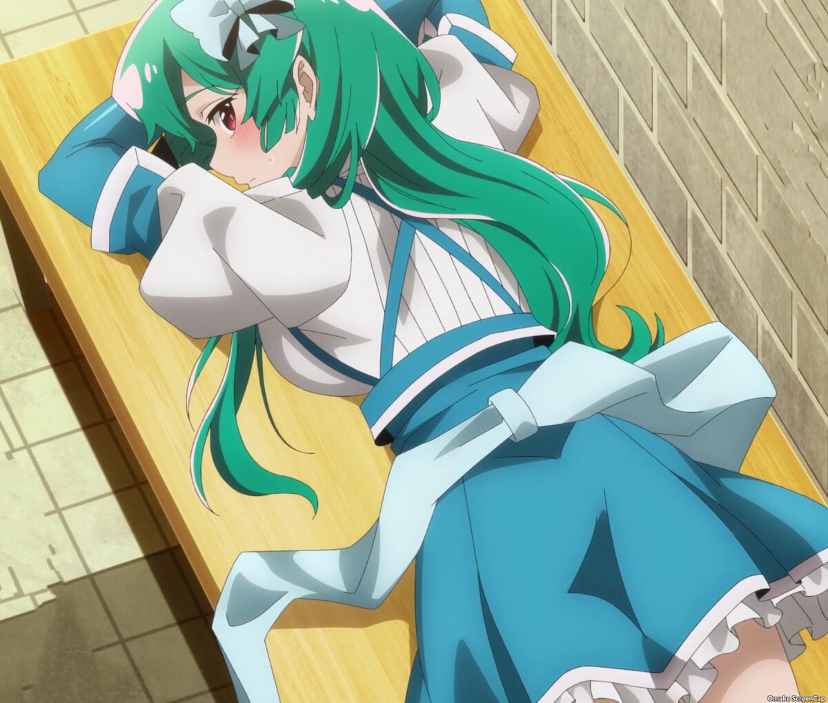 Gushing Over Magical Girls Episode 12 Azure Lays On Bench