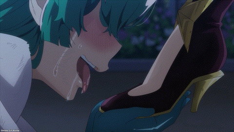 Gushing Over Magical Girls Episode 7 Baiser Kicks Azure Before Licking