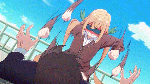 Hyakkano Episode 2 Karane Pummels Rentarou Twin Tail