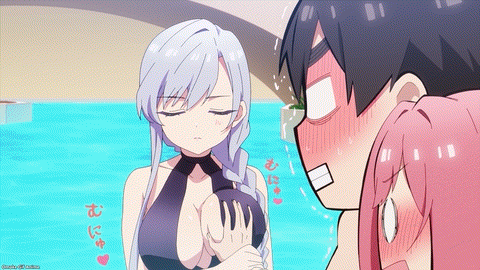 Hyakkano Episode 6 Rentarou Squeezes Nano