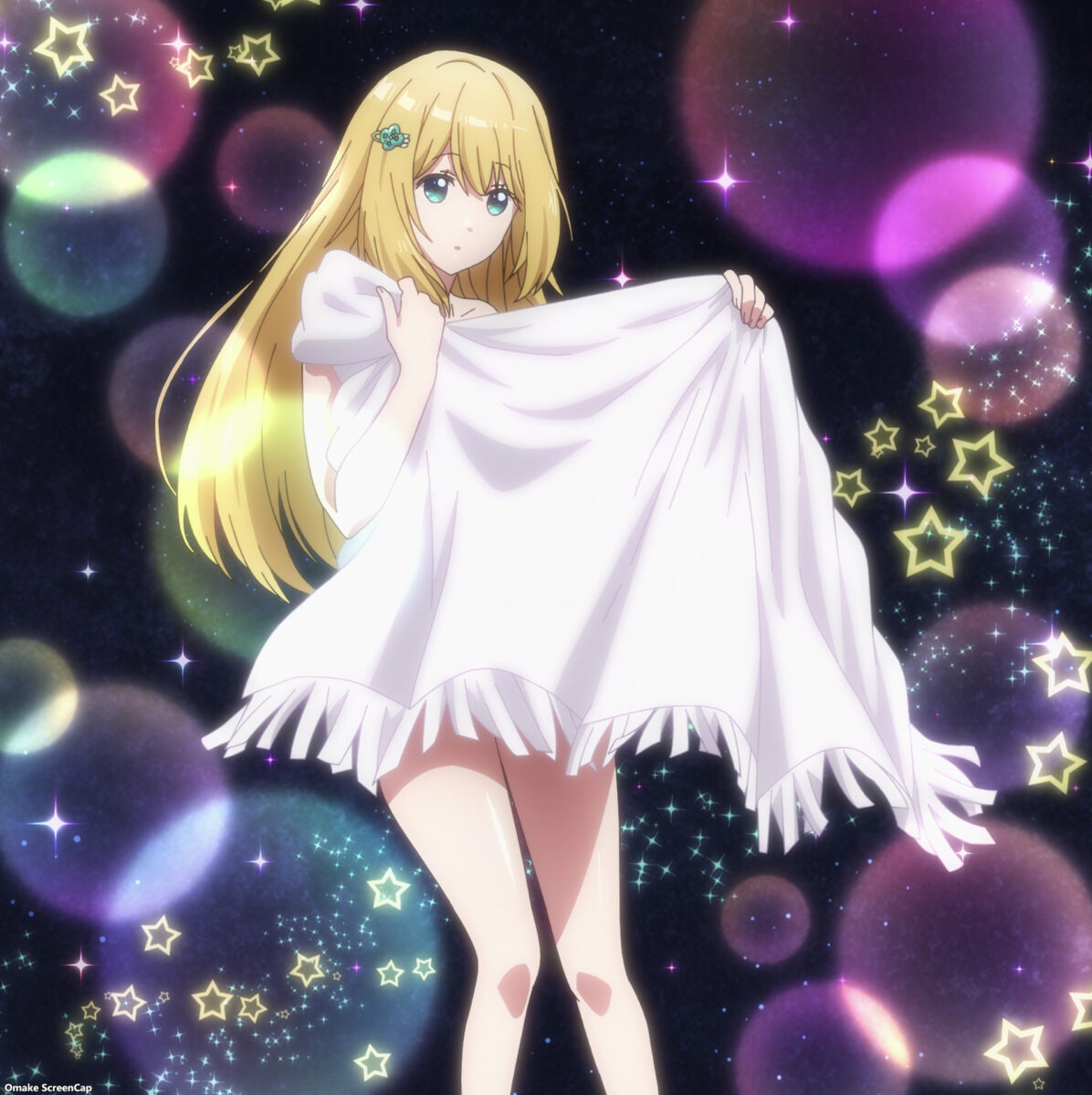 Ikenaikyo Episode 5 Charlotte Hides Behind Towel