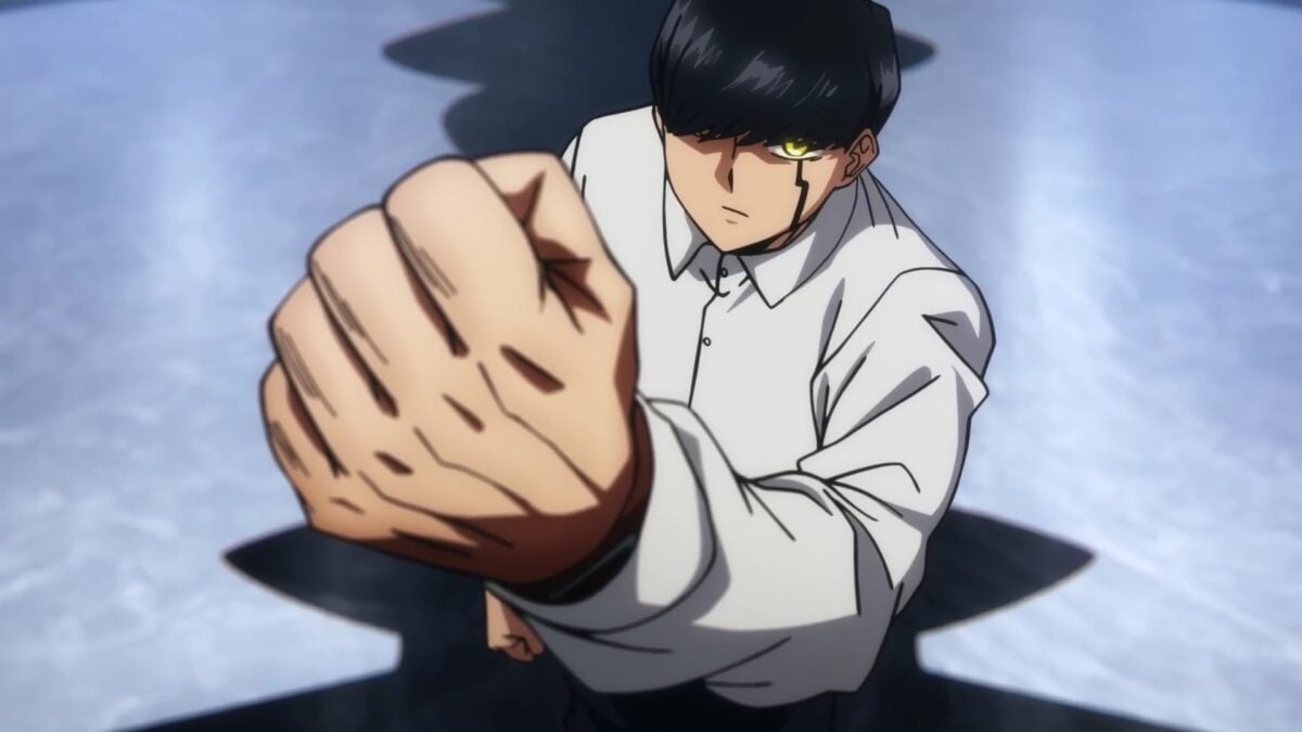 MASHLE MAGIC AND MUSCLES S2 PV Mash Clenches Fist