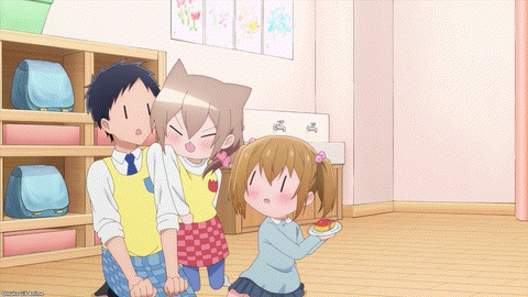 My Tiny Senpai Episode 10 Shiori Cat Rubs Against Shinozaki