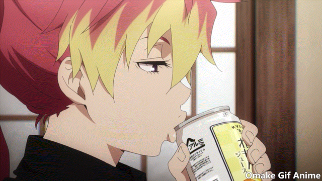 Omake Gif Anime Ao No Exorcist Kyoto Fujouou Hen Episode 2 Shura Drinks Juice