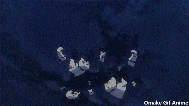 Omake Gif Anime Ao No Exorcist Kyoto Fujouou Hen Episode 9 Raining Cute Fluffy Cat Demons