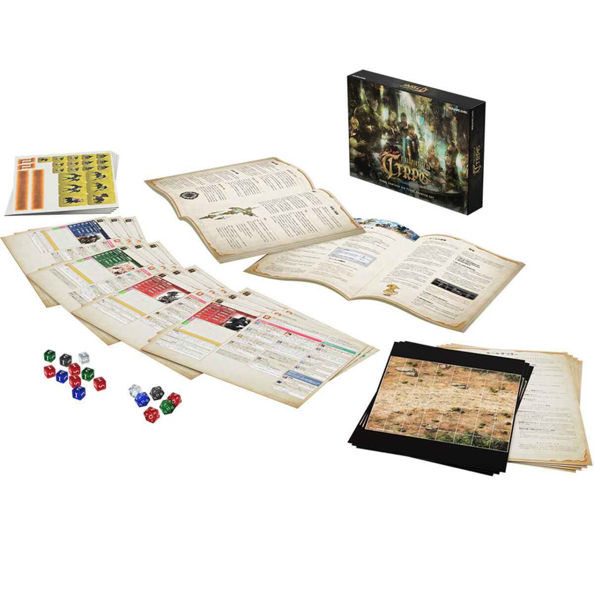 Final Fantasy XIV TTRPG Starter Set Contents