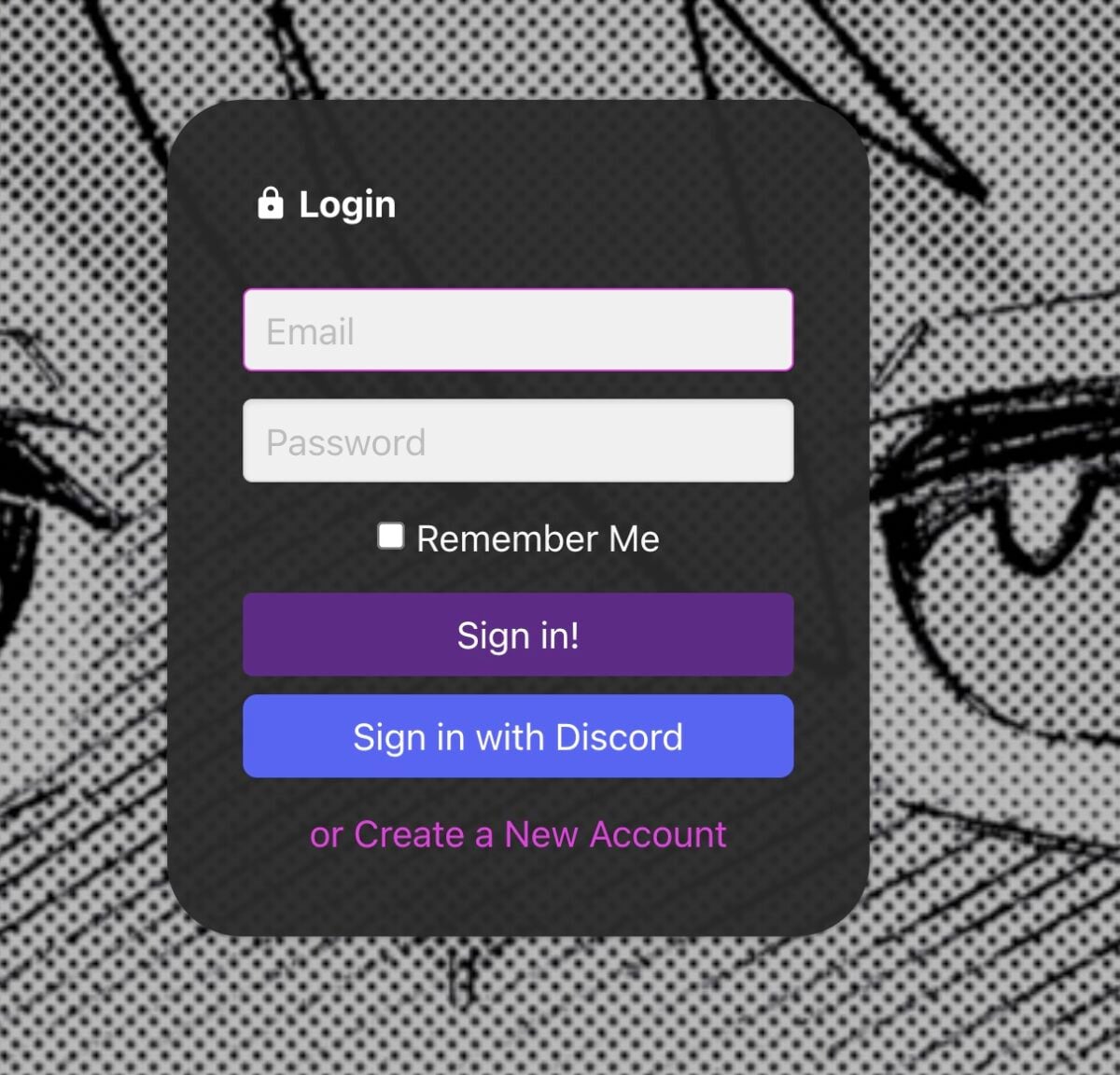 Login Screen Example