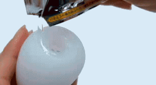 Tenga Egg applying lotion