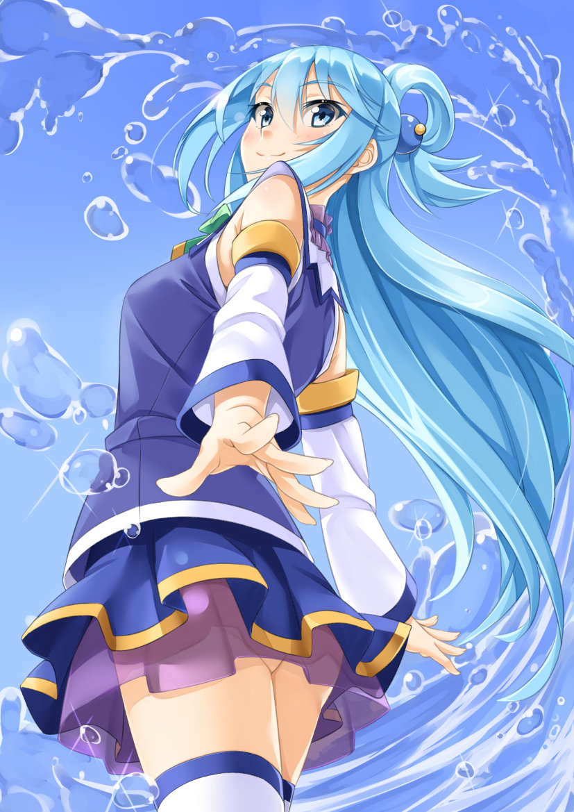 aqua konosuba fan service nopan