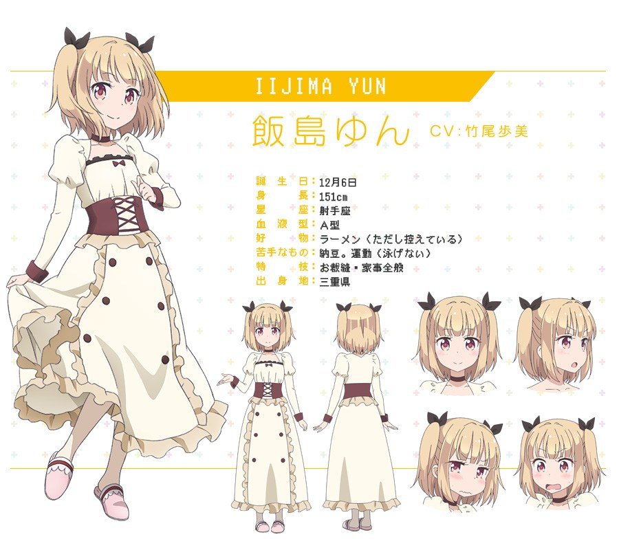 New Game TV Anime Character Designs Yun Iijima
