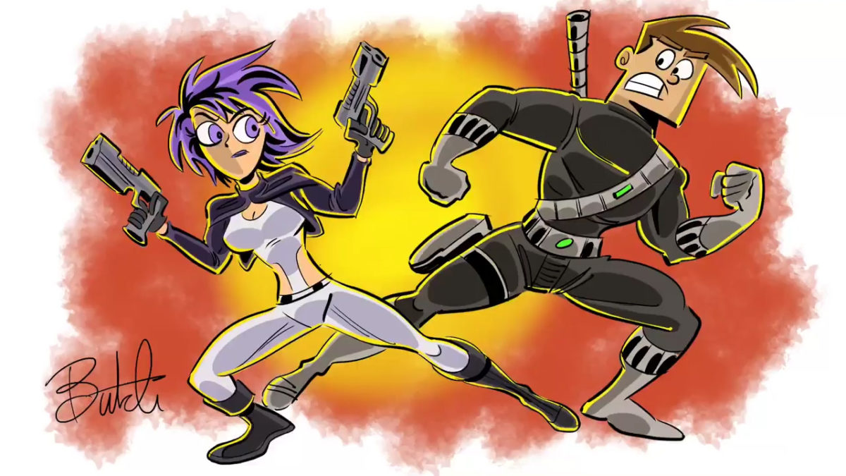 Fairly Odd Parents Creator Draws Anime In His Style Major Motoko X Future Timmy
