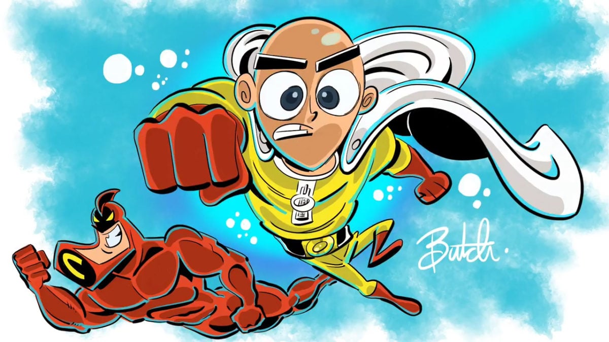 Fairly Odd Parents Creator Draws Anime In His Style Saitama X Crimson Chin