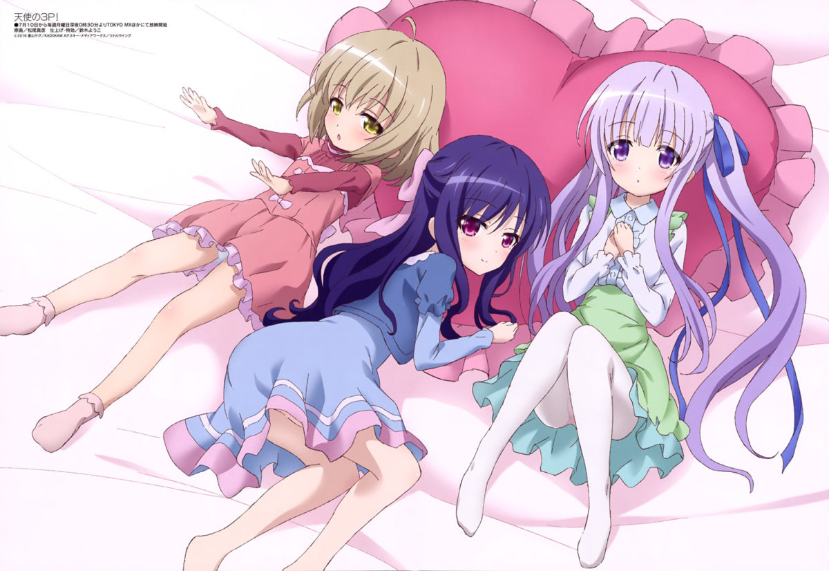 Megami MAGAZINE August 2017 Anime Posters Tenshi No Three Piece!