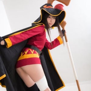 Ero Cosplay Of KonoSuba Megumin By Tsubomi 0034