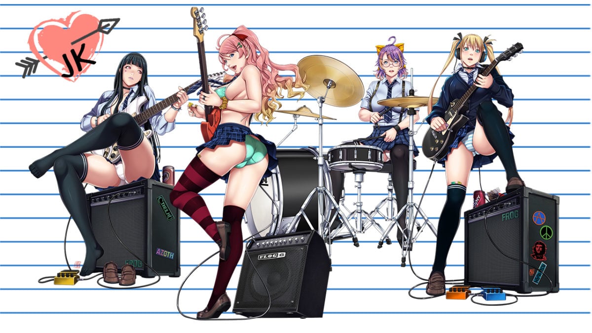 Original JK Heroines B2 Tapestry Sei Shoujo Group Band