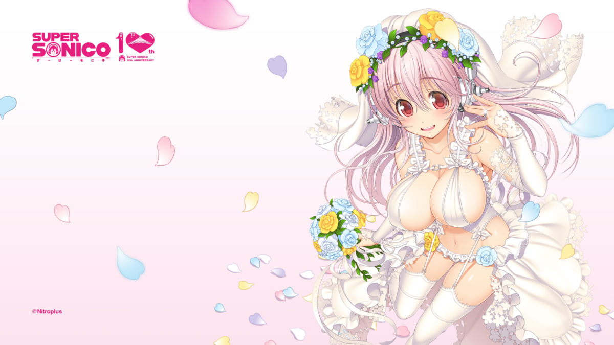 Super Sonico 10th Anniversary Wallpaper 1920x1080