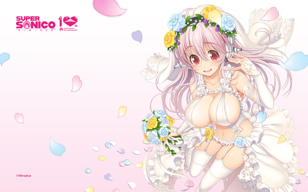 Super Sonico 10th Anniversary Wallpaper 1920x1200