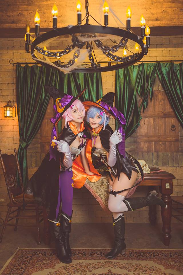 Re Zero Rem And Ram Halloween Cosplay 0003