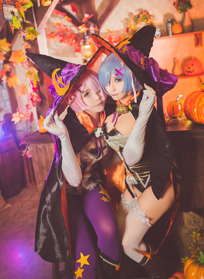 Re Zero Rem And Ram Halloween Cosplay 0007