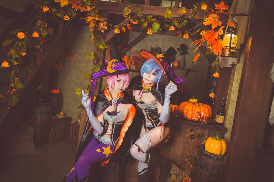 Re Zero Rem And Ram Halloween Cosplay 0008