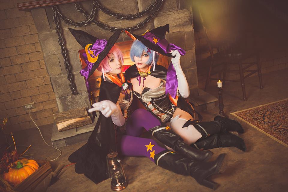 Re Zero Rem And Ram Halloween Cosplay 0015
