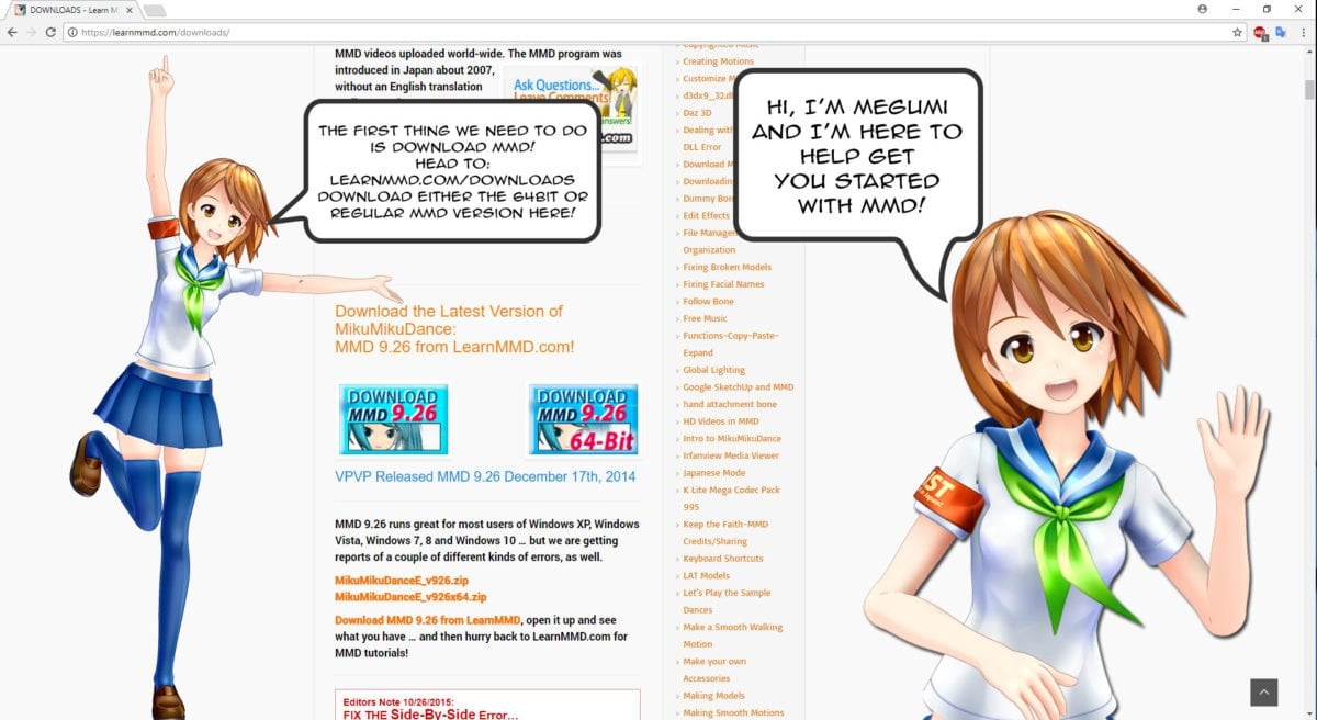 Megumi MMD Tutorial Step 1