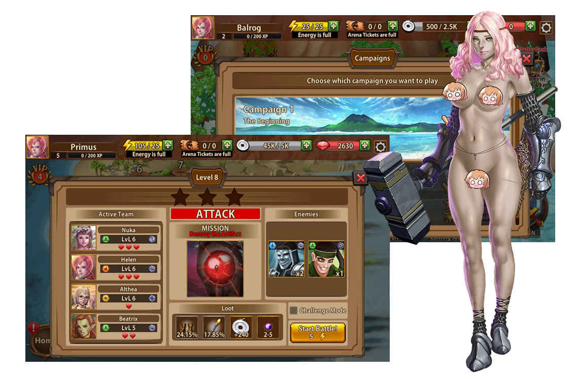 Crystal Maidens Nutaku Hentai Game 02