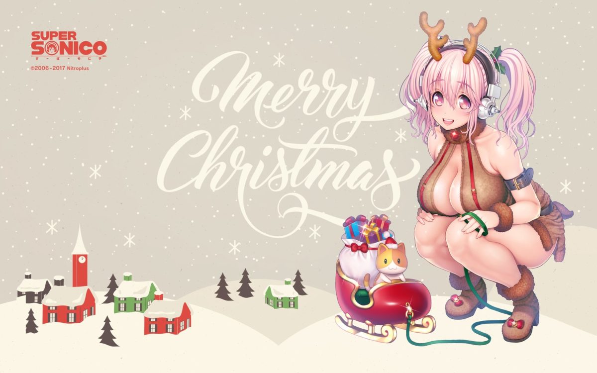 Super Sonico Christmas 2017 Wallpaper
