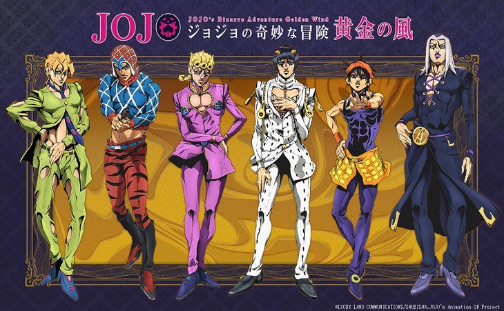 Jojo's Bizarre Adventure Part 5 Golden Wind TV Anime Slated For October Key Visual 1