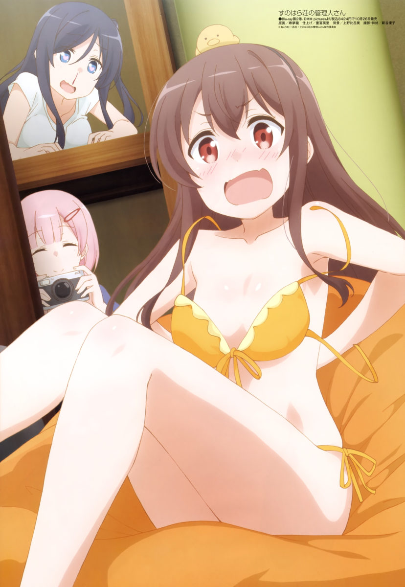 Megami Magazine November 2018 Anime Poster Miss Caretaker Of Sunohara Sou
