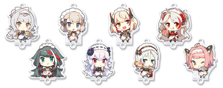 Azur Lane Ironblood Cafe Keychains