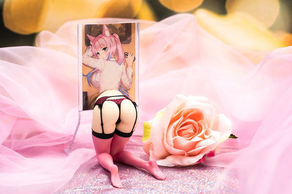 Mobile Girl Mobile Stand Onee San Ver. Red Garter Belt 0006