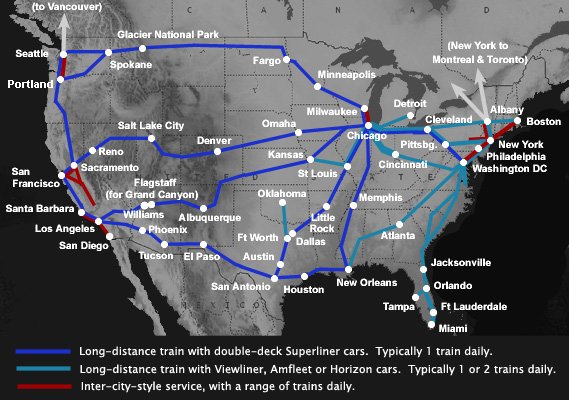 USA Rail Map