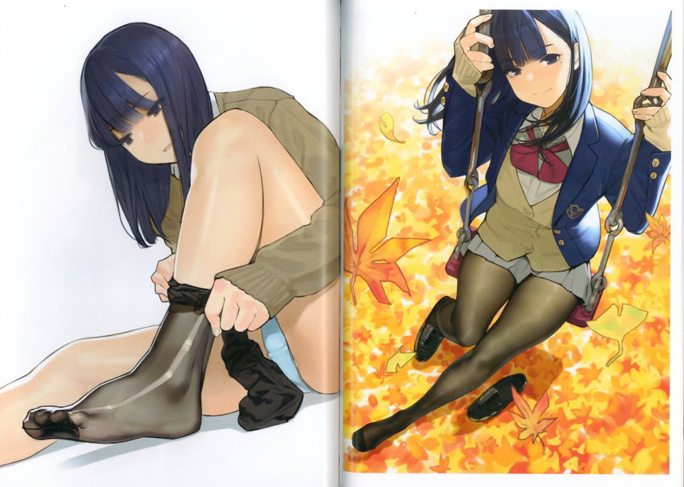 Yom Tights CYAN Tights Girls Illustrations Art Book 0007