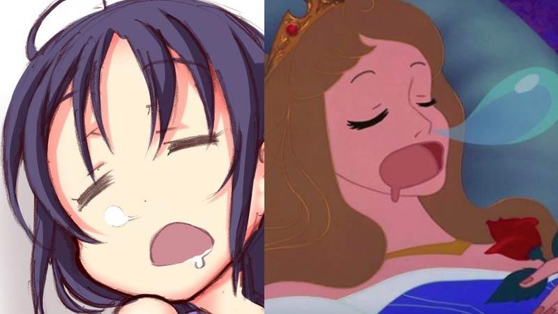 Visual Anime Tropes Snot Bubble And Drool