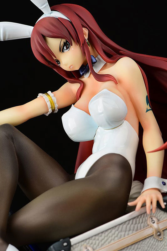 Fairy Tail Erza Scarlet White Bunny Girl Figure 0026