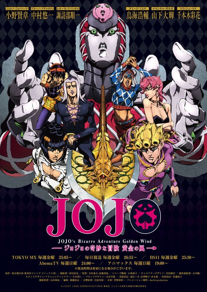 JoJo’s Bizarre Adventure Part 5 Golden Wind Anime Visual