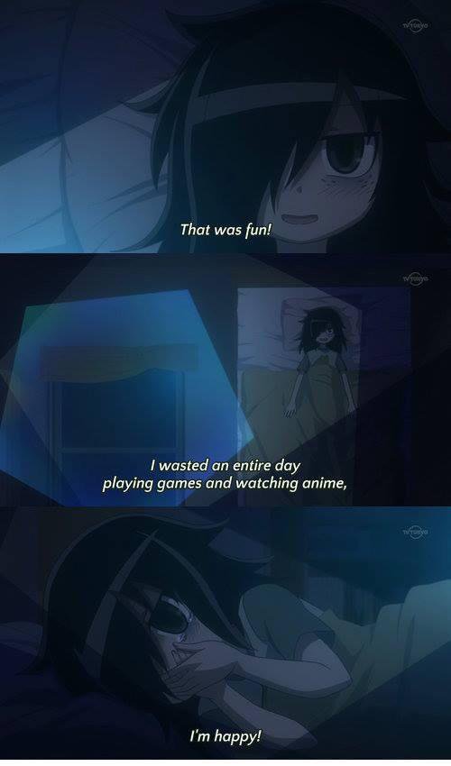 Watamote Anime Life Slogan