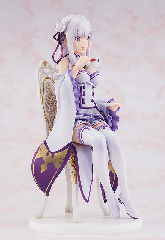 Re Zero Emilia Tea Party Version Anime Figure 0007