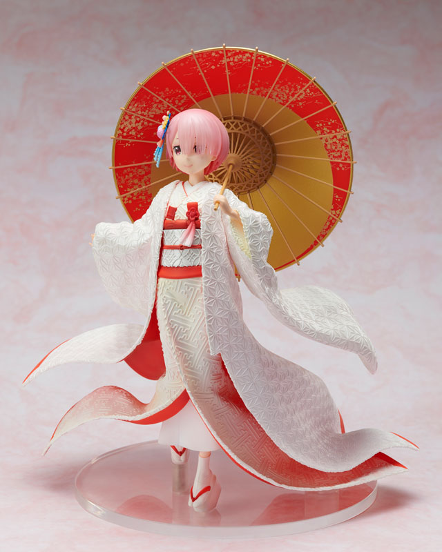 Re Zero Ram White Kimono Figure 0004