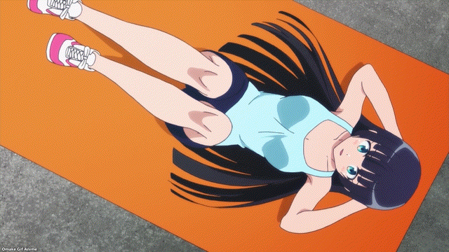 Dumbbell Nan Kilo Moteru Episode 5 Akemi Does Bicycle Crunches