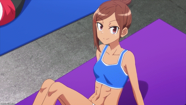 Dumbbell Nan Kilo Moteru Episode 5 Ayaka Bicycle Crunch Position