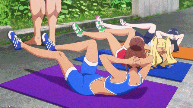 Dumbbell Nan Kilo Moteru Episode 5 Girls Do Bicycle Crunches