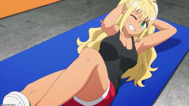 Dumbbell Nan Kilo Moteru Episode 5 Hibiki Does Bicycle Crunches