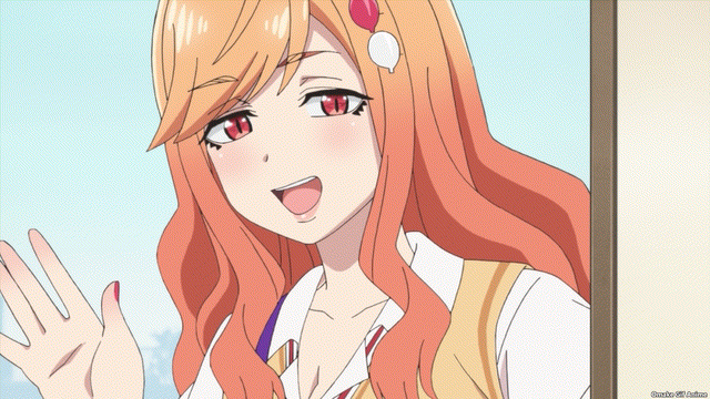 Tejina Senpai Episode 11 Saki Chan Waves Bye Bye